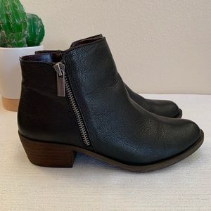 Kensie Ghita Black Leather Ankle Booties Woman’s 7M